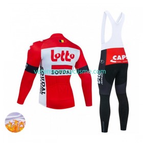 Homme Tenue Cycliste Manches Longues et Collant à Bretelles Hiver Thermal Fleece 2022 Lotto Soudal N001